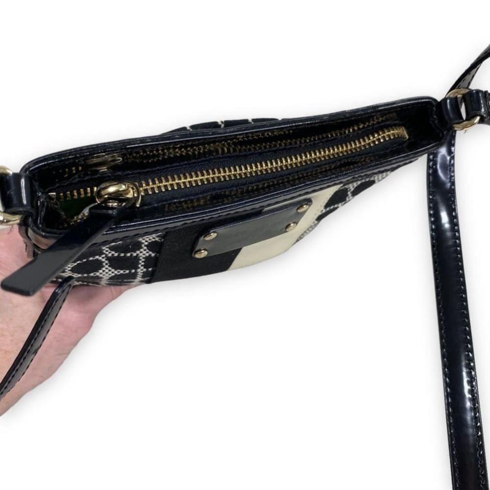 Kate Spade -Black/Cream Geometric Crossbody - Picture 6 of 13